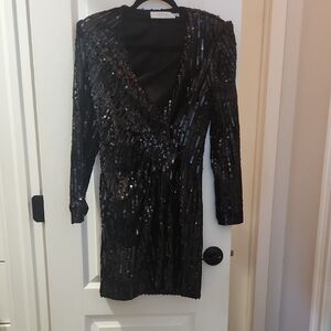 Black Sequin Dress